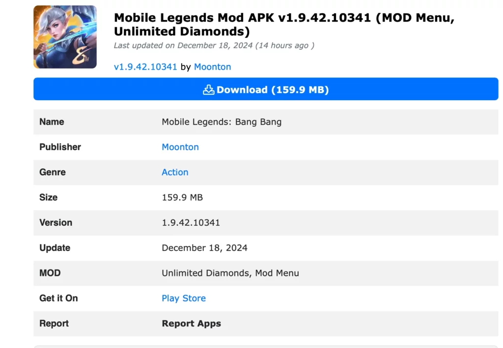 mobile legends mod apk